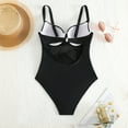thumbnail image 4 of LYMAYTER Womens Swimsuits for Women Swimwear High Waist Stomach in One-Piece Fashion V Neck Suspenders Bikini, 4 of 8