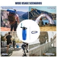 thumbnail image 3 of Tignapoo Bouteille de Filtration d'Eau Extérieure en Tritan avec Boussole Intégrée, Sans BPA, Capacité de 650ml, Bleu - Idéal pour la Randonnée, le Camping et la Purification d'Urgence, 3 of 6