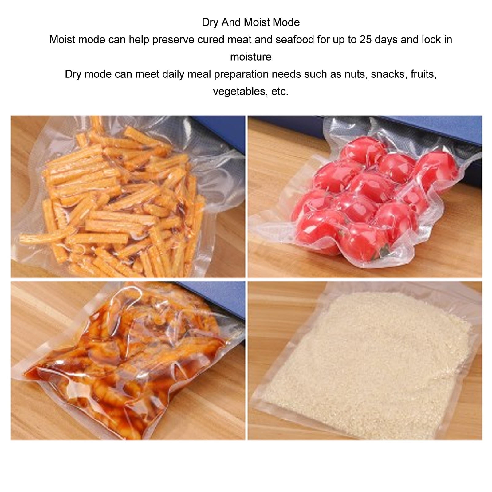 Yajisi 10‑Bag Automatic Vacuum Sealer with LED Timer – 15‑Second Quick Seal, Dry & Moist Modes, 220V CN Plug