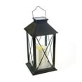 thumbnail image 1 of LED Solar Clear Glass Pane Lantern with Faux Candle Diamond, 1 of 3