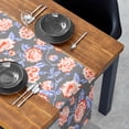 thumbnail image 2 of Table Runner for Dining Table, Gray Japanese Print Floral Table Linen - Home Decor, 2 of 7