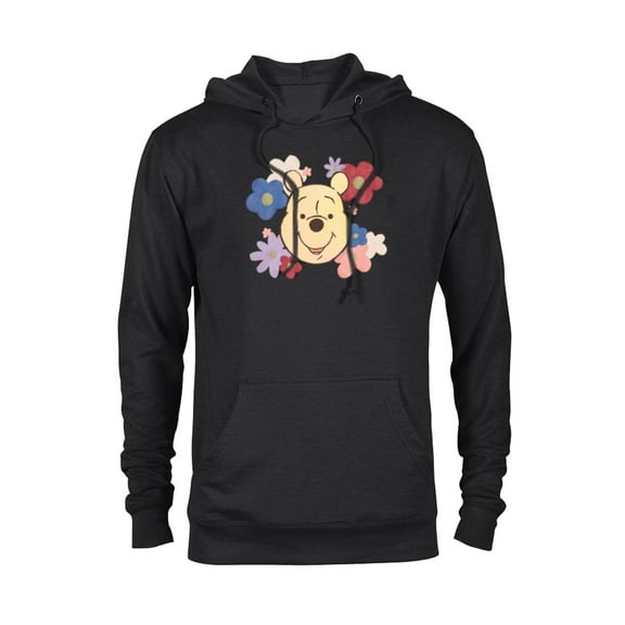 Disney Winnie the Pooh and Flowers Too - Pullover Hoodie for Adults - Customized-Black