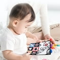 thumbnail image 4 of Livre Jouets Montessori pour Bébé Stimulation Visuelle Activité d'Apprentissage Pliable Vert Multicolore Rouge Noir Blanc Flash, 4 of 18