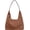 Brown-new, variant on Suede Tote Bag Women Fall Winter Vintage Casual Handbag PU Strap Zip Slip Pocket Matte Shoulder Bag