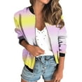 thumbnail image 2 of Vedolay Womens Tops Casual Women's Distresse Oversized Stretch Button Up Cropped Coats,Pink L, 2 of 3