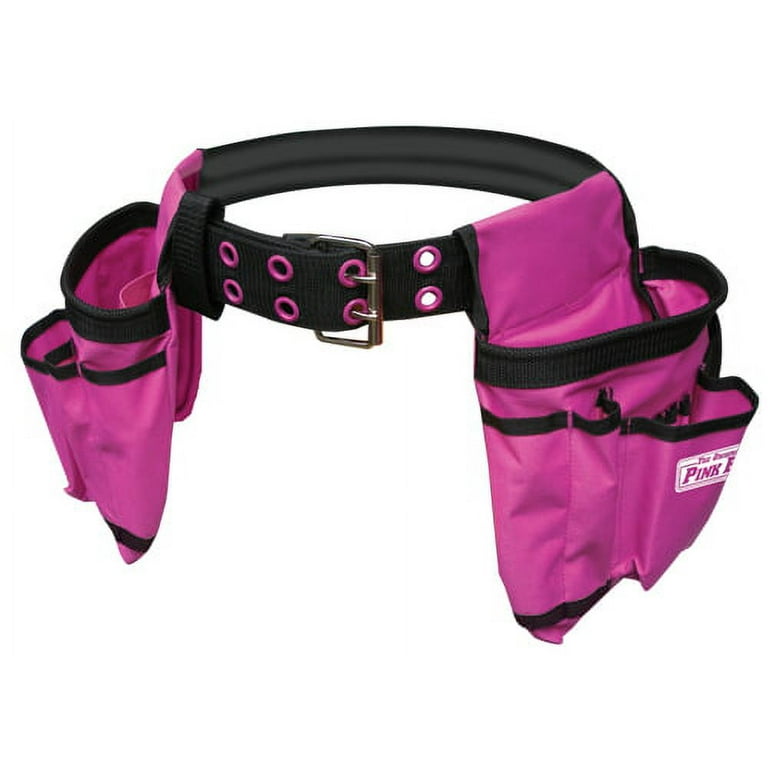 The Original Pink Box Adjustable Tool Belt, 2-Pouch 10-Pocket