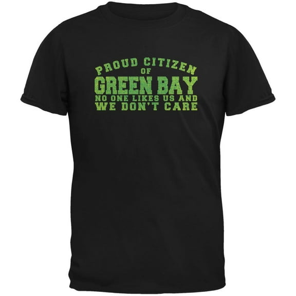 Proud No One Likes Green Bay Black Youth T-Shirt - Youth Large