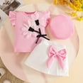 thumbnail image 2 of Gibobby Toddler Kids Baby Girls Summer Sets Cute Printed Short-sleeved T-Shirt and Shorts Loose Comfortable 2 Piece Outfits,18-24 Months,Pink, 2 of 7