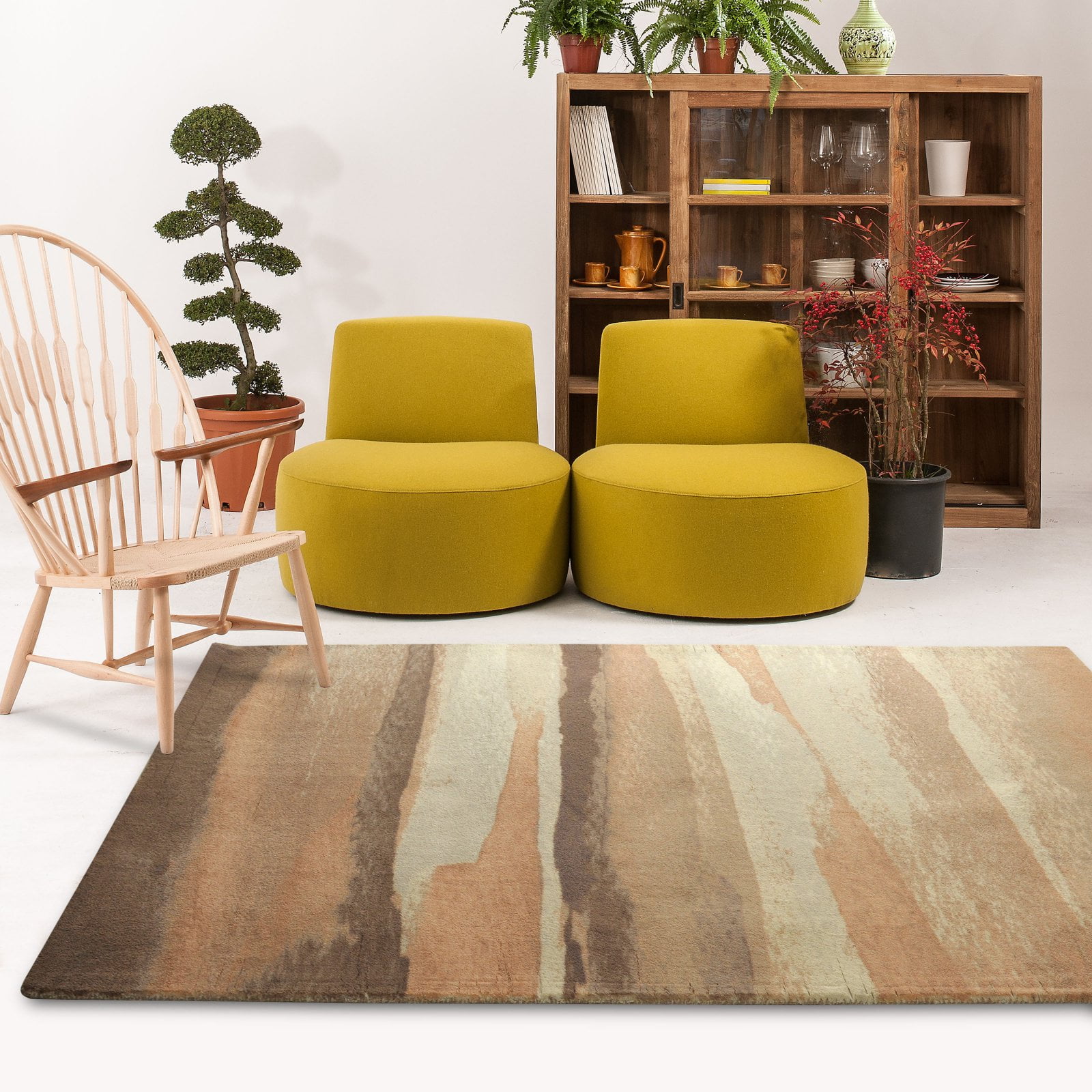 RugSmith Sand Blush Contemporary Modern Area Rug, 7'6" x 9'6"