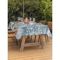 thumbnail image 3 of Outdoor Table Cloth with Umbrella Hole and Zipper, Blue Crab Coastal Waterproof Rectangle Tablecloth 60"x84", Summer Beach Nautical Starfish Coral Washable Table Cover for Outside Party Patio Picnic, 3 of 8