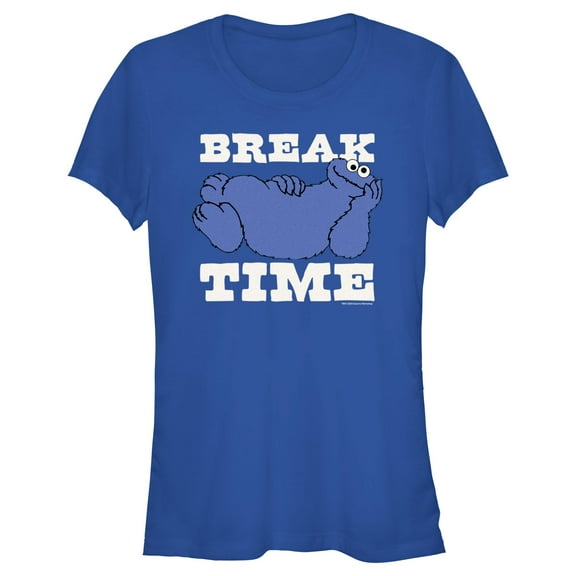 Junior's Sesame Street Cookie Monster Break Time Graphic T-Shirt
