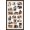 Walnut, variant on 5.6x10 Polaroid collage frame for Polaroid 2x3 Mini Instant Prints Photo with 3 Openings, Mini Picture Frames Wall Display with Polished Plexiglas Balck