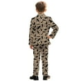 thumbnail image 3 of Xoenoiee Cat Paw Leopard Print Boy Formal Suits 2 Pieces Slim Fit Dresswear Suit Set Blazer Jacket Pants with Pockets for Boys, Size 7-8 Years, 3 of 7