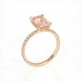 thumbnail image 3 of HeartsAndYou 4ct Emerald Natural Morganite Round Moissanite Accent Ring 14k SOLID Rose Gold, 3 of 9