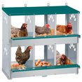 thumbnail image 7 of Lumiparty Chicken Nesting Box, 6 Compartment Metal Nesting Boxes for Hens Laying Eggs, Green, 7 of 7