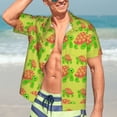 thumbnail image 5 of KLL Men's Hawaiian Shirt Short Sleeve Button Down Beach Shirts-Cartoon Turtles 1, 5 of 5