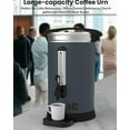thumbnail image 4 of Emorefun Commercial Coffee Pot, 100 Cups Large Capacity Hot Water Dispenser with Double Wall Insulation and Drip Tray for Parties, Buffets, Gray, 4 of 7