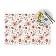thumbnail image 4 of XMXT 6 Pcs Woven Placemats, Christmas Ball Gift Pattern Stain Resistant Anti-Skid Placemat for Kitchen Table, 12 x 18 inches, 4 of 6