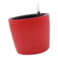 thumbnail image 4 of Round Self Watering Planter Wicking Pots with Water Level Indicator for Indoor Red, 4 of 6