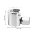 thumbnail image 2 of KAKOWELY Button Head Grease Fitting Adapter Grease Fitting Coupler Button-Head Fitting Coupler Hydraulic Grease Fitting Replacement Metal Grease Adapter Replacement,1.3X"X0.79"X0.79", 2 of 5