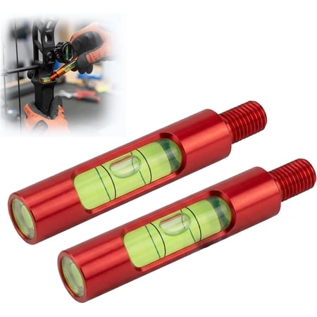 2-Pack Precision Berger Hole Bow Level 5/16-24 Thread Screw-In Riser Leveling Tool for Compound Bow Sight & Rest Tuning