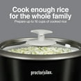 thumbnail image 2 of Proctor Silex 16 Cup Rice Cooker & Food Steamer with Steam & Rinse Basket, Black, 2 of 8