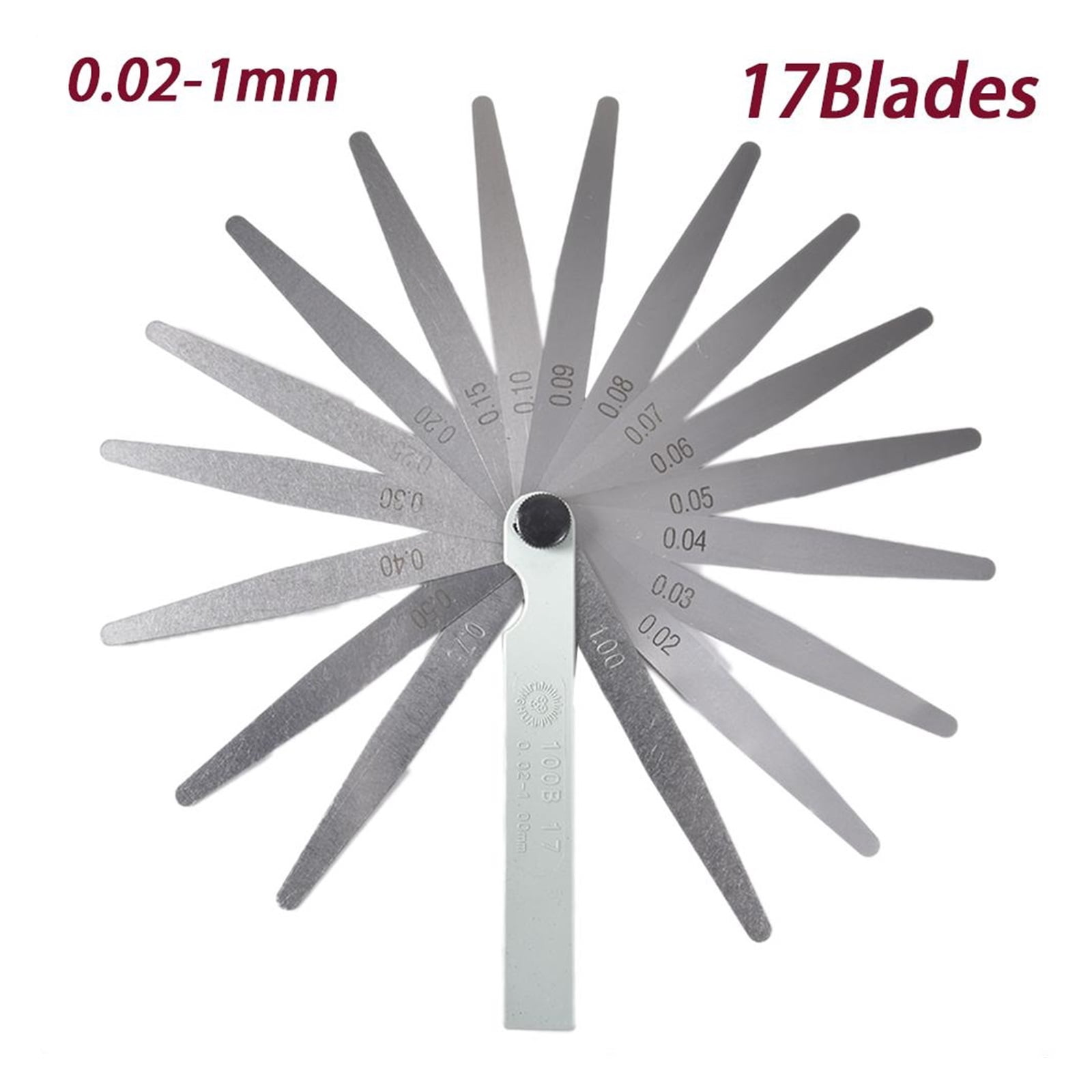 1 Set Metric Feeler Gauge 17/20 Blades 0.02-1.00mm For Measurements Tools Tool ,Easy to Use