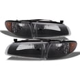 thumbnail image 6 of AKKON - For Pontiac Grand Prix Replacement Headlights w/ Amber Corner Signal Lights Driver/Passenger Combo Black, 6 of 6