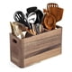 thumbnail image 4 of Organizador de Utensilios de Cocina de Madera Extragrande con 3 Compartimentos, Organizador de Cucharas de Madera Estilo Rústico., 4 of 5