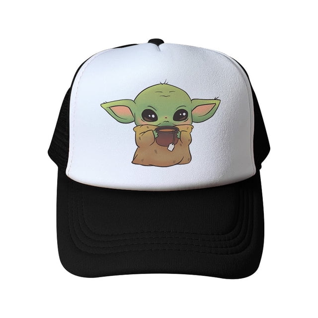 Disney-gorra de béisbol con estampado de dibujos animados para hombre y mujer, gorro de béisbol transpirable con estampado de Yoda, malla de hueso, estilo Hip Hop, ajustable Fivean unisex