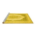 thumbnail image 2 of Ahgly Company Machine Washable Indoor Square Abstract Yellow Modern Area Rugs, 3' Square, 2 of 4