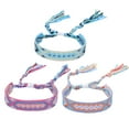 thumbnail image 1 of 3 pulseras a granel para mujeres, niños y niñas, pulseras de la amistad, cuerda trenzada hecha a mano, cadena de muñeca, 1 of 5