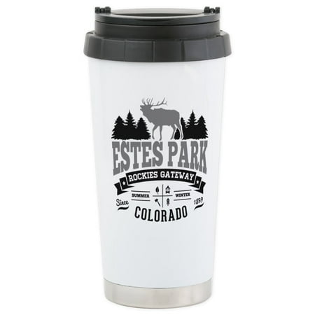 CafePress - Estes Park Vintage Stainless Steel Travel Mug - Stainless Steel Travel Mug, Insulated 16 oz. Coffee