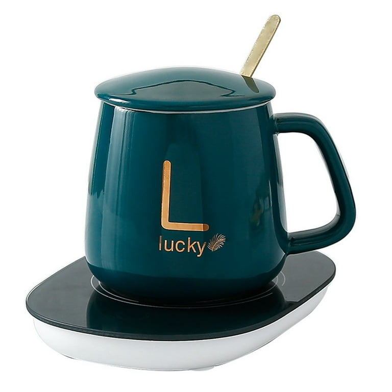 Lucky Coffee Cup And Saucer With Automatic Heating Pad, Electric