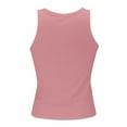 thumbnail image 4 of YUEJUIR Tank Tops for Women Sleeveless Tank Top Blouse Women Racerback Slim Top Knit Ribbed Shirt Women's Blouse Plus Size Tank Tops Tank Top Women (Pink,S), 4 of 5