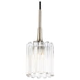 thumbnail image 2 of Woodbridge Lighting Regent Park 1Lt Glass Pendant in Nickel/Petite Swizzle, 2 of 4