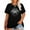 New FE-Black, variant on Anbech Women's Butterfly Plus Shirts Casual Loose Oversized Tshirt Short Sleeve Floral Summer Tee