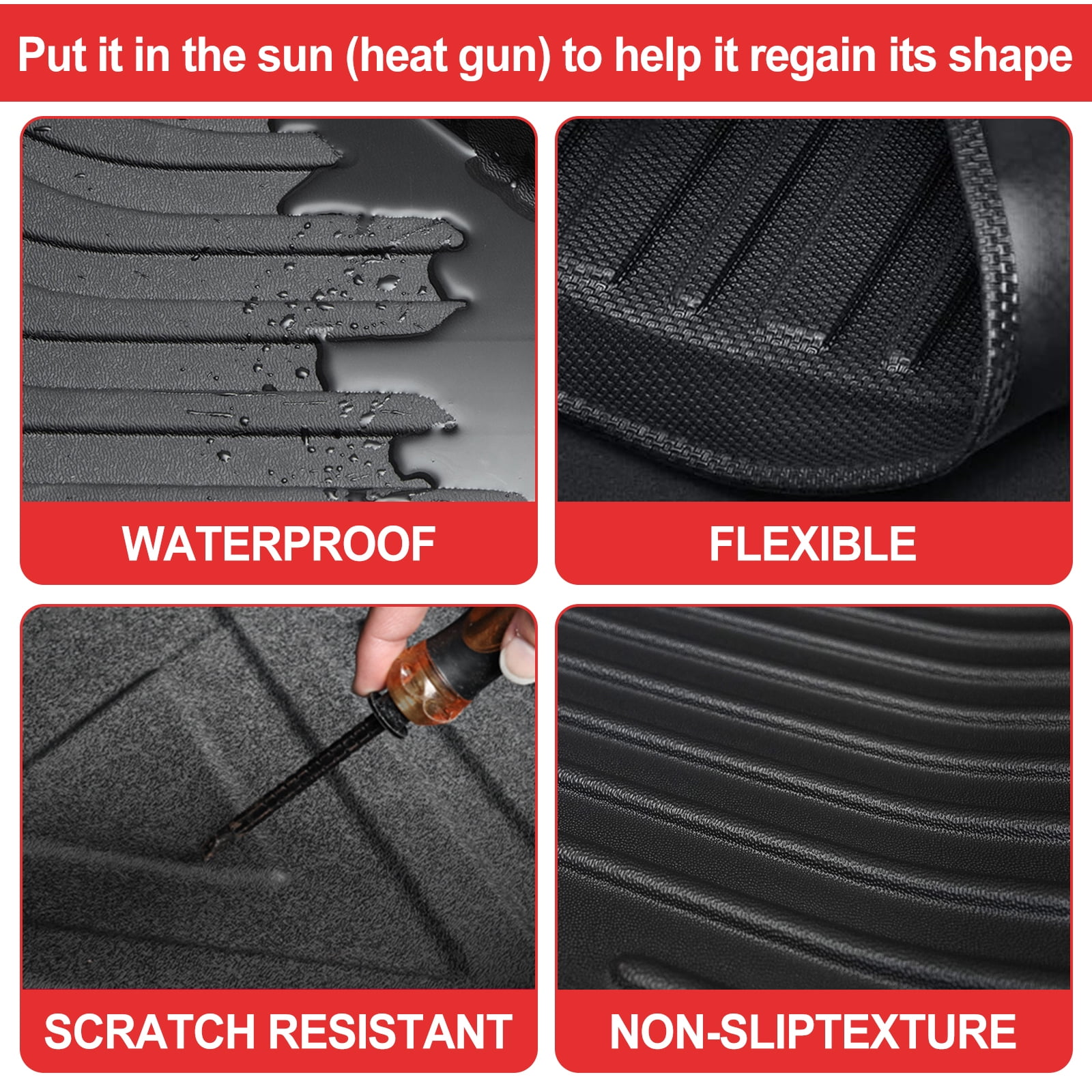 Fit for Honda CRV 2023-2026 All Models (Include Hybrid) Floor Mats & Cargo Liner All Weather TPE Waterproof Anti-Skid CR-V Accessories