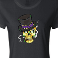 thumbnail image 4 of Inktastic Mardi Gras Skull with Cigar Women's T-Shirt, 4 of 5