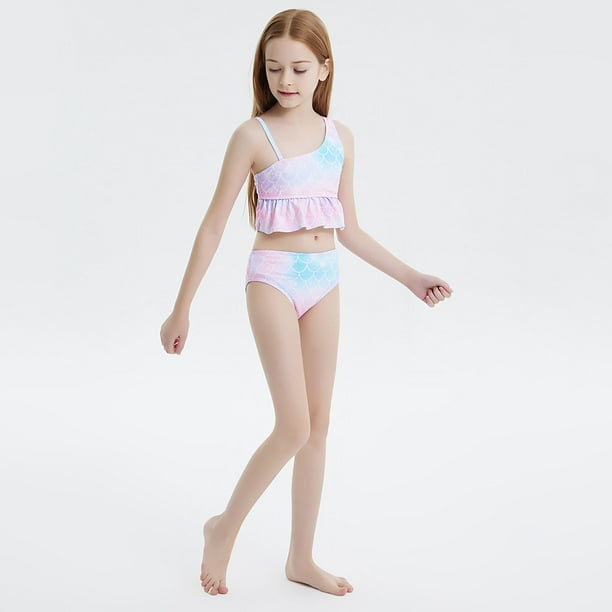Ensemble Bikini 3 Pièces Filles 2025 Avec Short - Maillot De Bain Sport Noir Pour Enfants