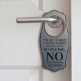 thumbnail image 5 of I'm So Tired I Could Sleep Through A Parade, So Please, No Disturbances Allowed Door Hanger | House or Business Door Sign - Navy Blue, 4" x 8", 5 of 8