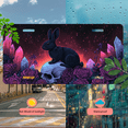 thumbnail image 5 of 1 Pcs 2D Flat License Plate Covers & Frames, Black Rabbit on Skull For Decorative Front, Waterproof For Decoration Aluminum License Plate Covers & Frames Cover For Men Women, 12" X 6", 5 of 7