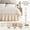 Embroidered/Light Beige, variant on Wrap Around Ruffled Lace Bed Skirt with Adjustable Elastic Belts, Dust Ruffle Cover for King/Queen Bed Frame, Machine Washable, 15" Drop, Classic White