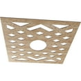 thumbnail image 2 of 38"OD x 9 7/8"ID x 3/8"T Chevron Wood Fretwork Pierced Ceiling Medallion, Red Oak, 2 of 16