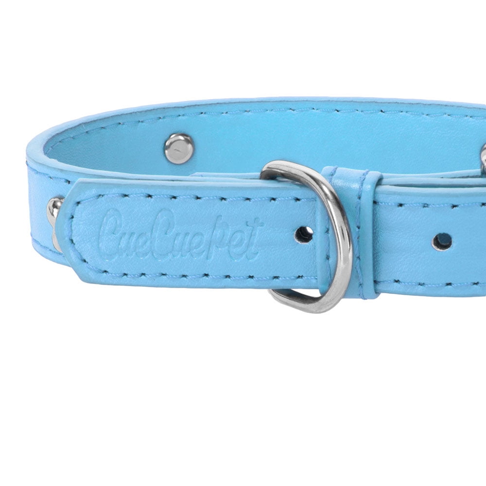 CUECUEPET Embellished Bone Charm Dog Collar and 44.5 inch Leash for Walking [Multiple Sizes]