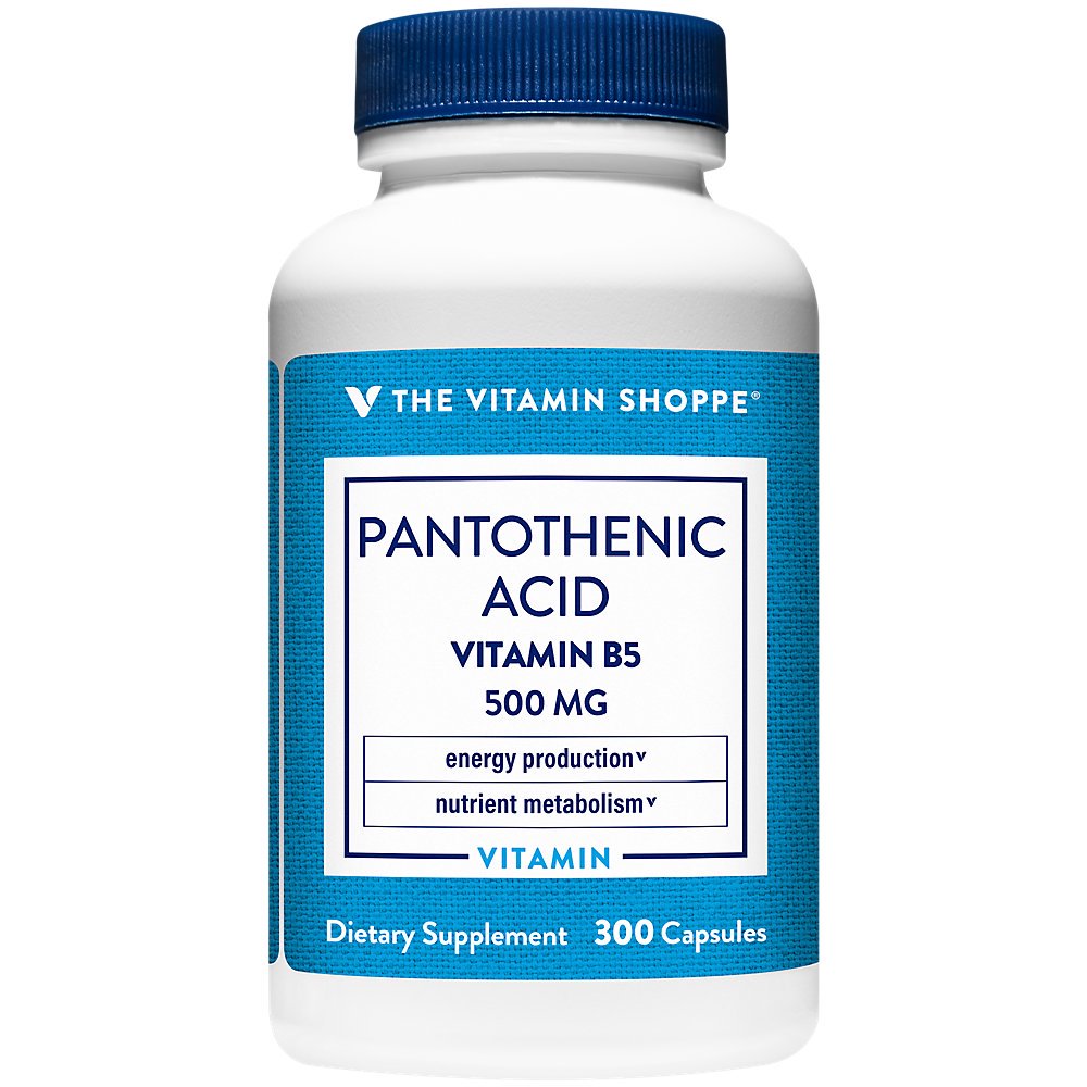 The Vitamin Shoppe Pantothenic Acid 500MG, With Vitamin B5, Supports