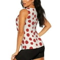 thumbnail image 3 of Fotbe Abstract Red Polka Dot Blusas Sin Mangas para Mujer – Estilo Casual, Corte Suelto, Slim-Fit, Cuello Redondo Deportivo, Tops de Verano para Gimnasio y Yoga-Medium, 3 of 7
