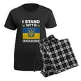 thumbnail image 5 of CafePress - I Stand With Ukraine Women's Dark Pajamas - Women's Short Sleeve Print T-Shirt and Pants Dark Cotton Pajama Set, 5 of 7