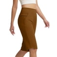 thumbnail image 6 of Summer Crop Pants,Women's Bermuda Long Shorts Knee Length Capris with Zipper Pockets Athletic Walking Athletic Casual Summer, 6 of 7