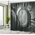 thumbnail image 5 of Ambesonne Grey Shower Curtain, Medieval Old Human Body, 69"Wx84"L, Grey, 5 of 5